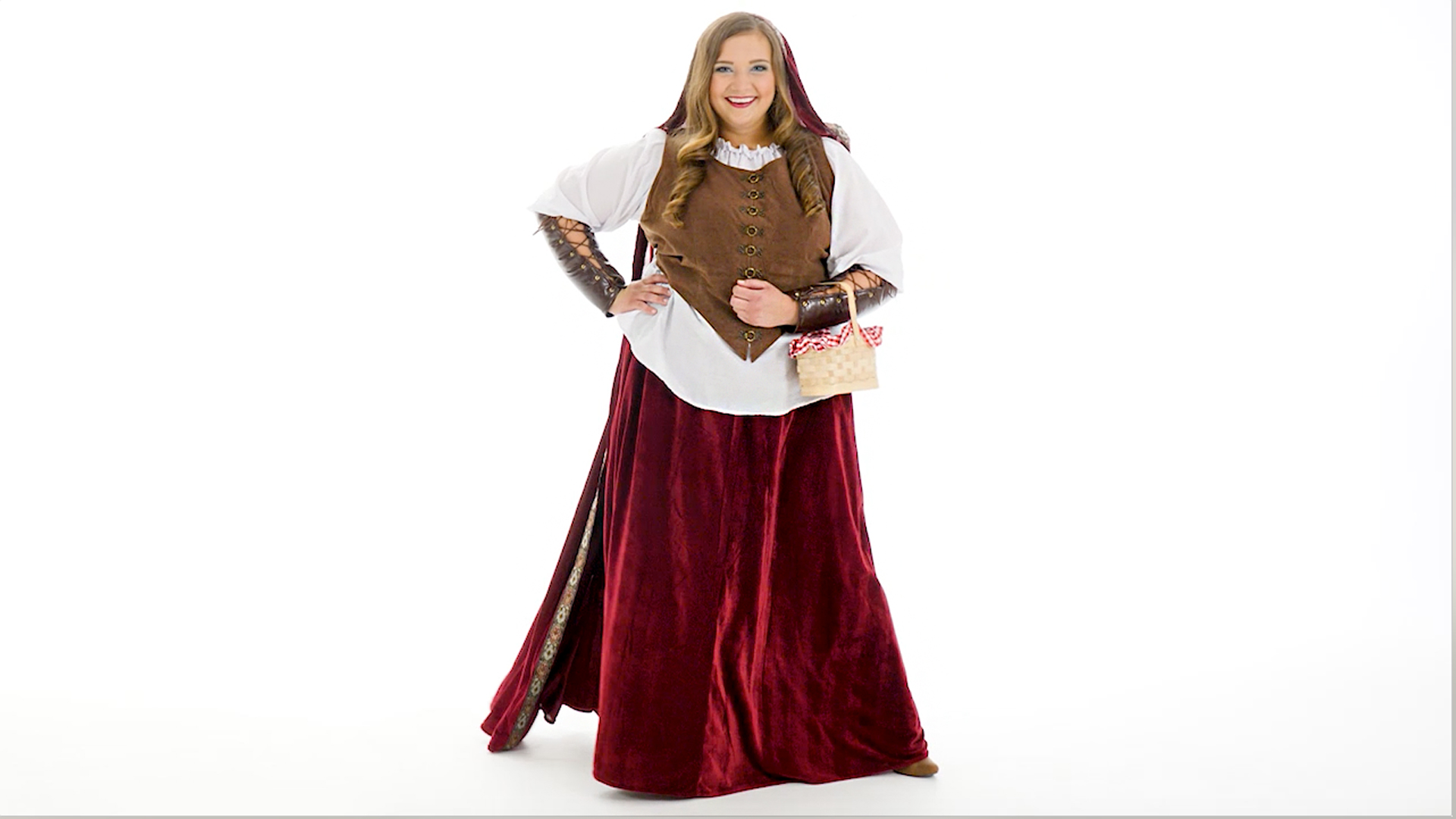 Live out your favorite childhood fairy tale in this exclusive Deluxe Red Riding Hood Plus Size Costume.  Available in sizes 1X through 7X.